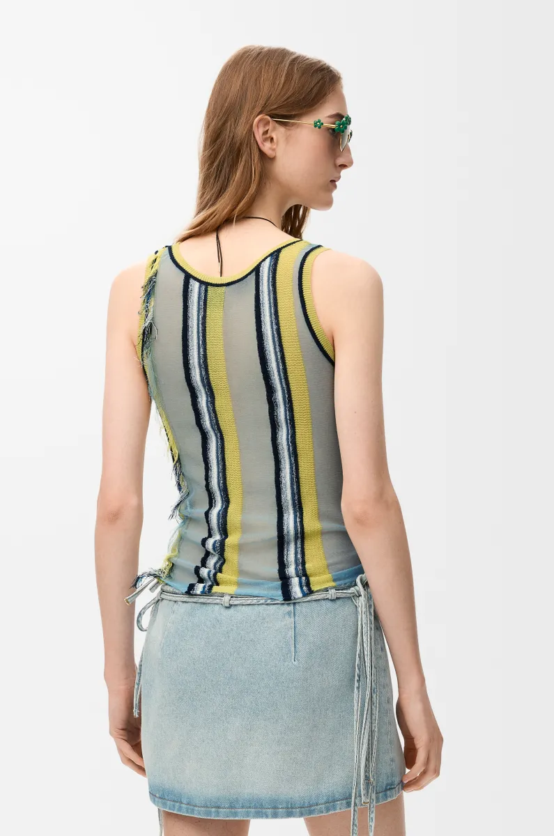 Top in viscose and cotton blend