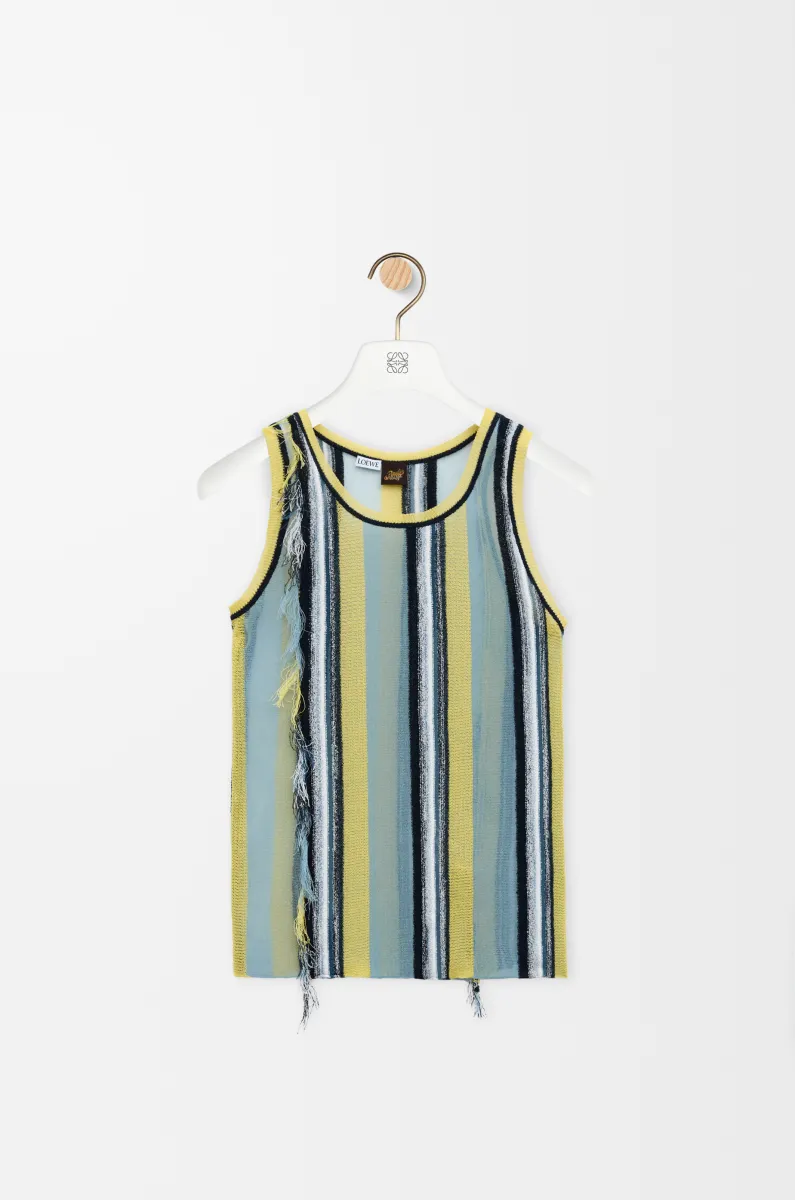 Top in viscose and cotton blend