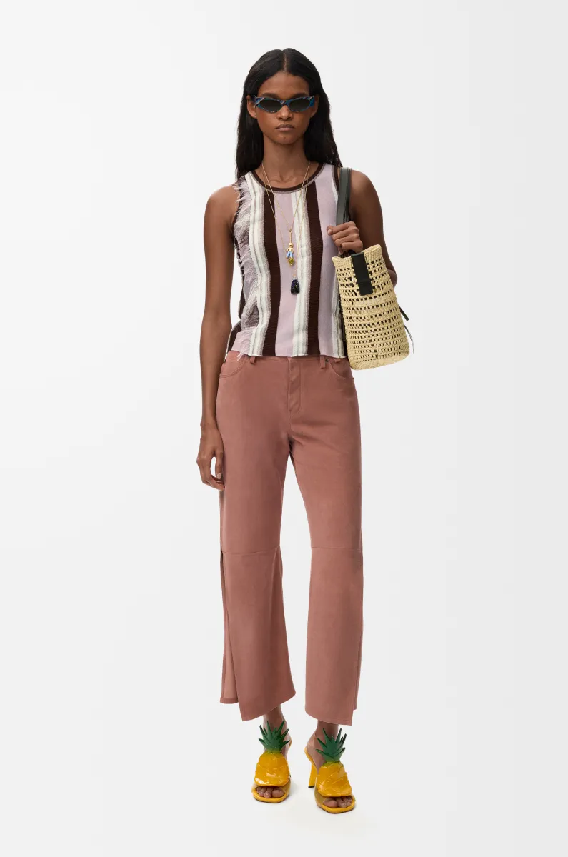 Top in viscose and cotton blend