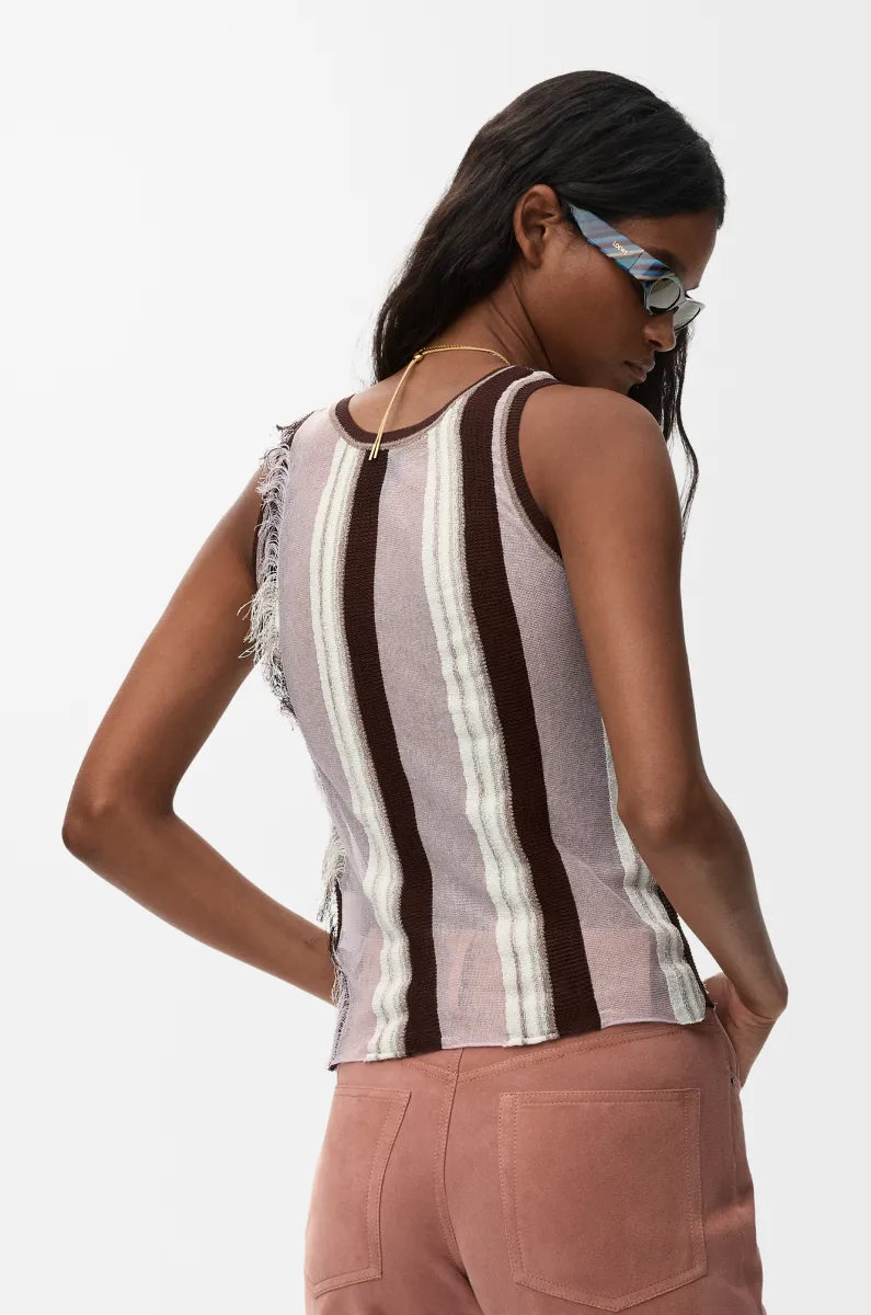 Top in viscose and cotton blend