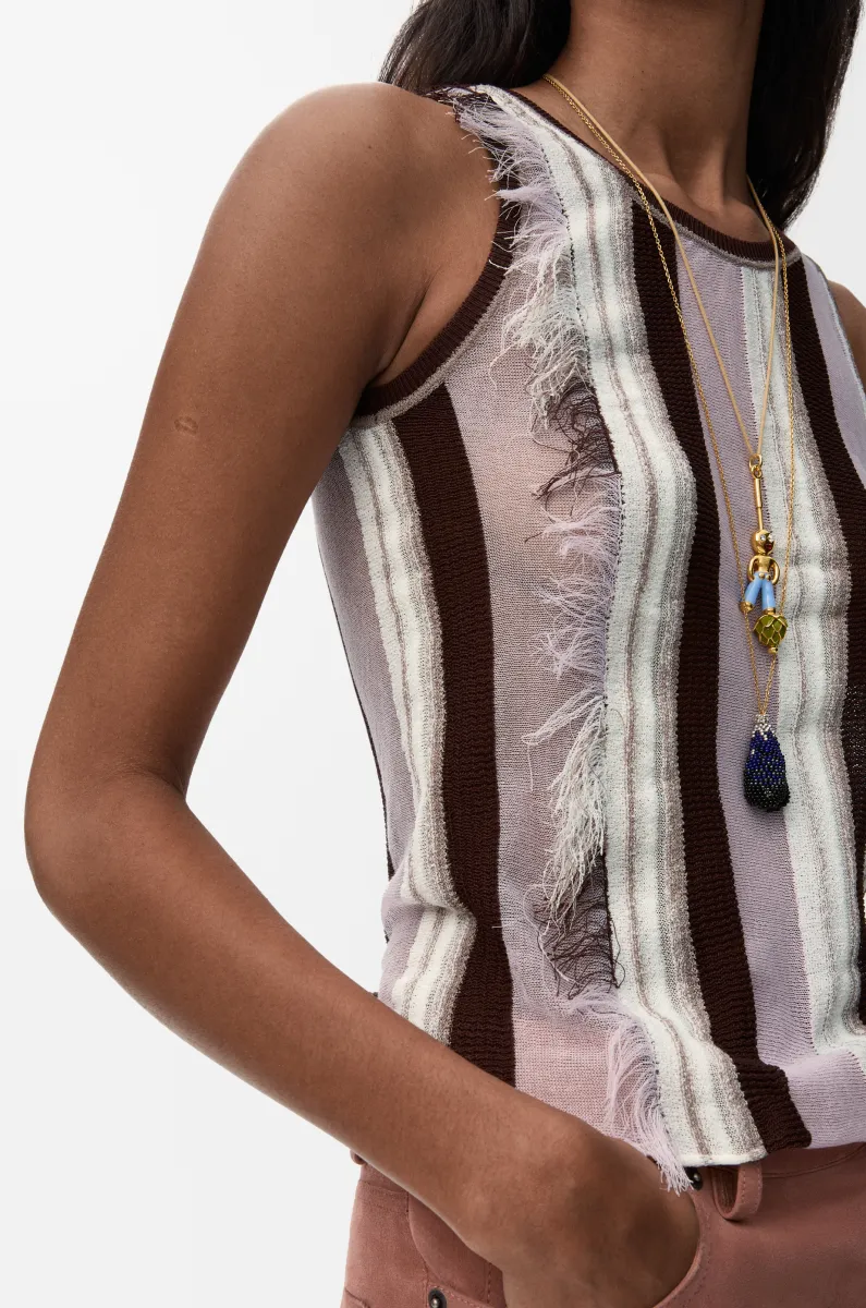 Top in viscose and cotton blend