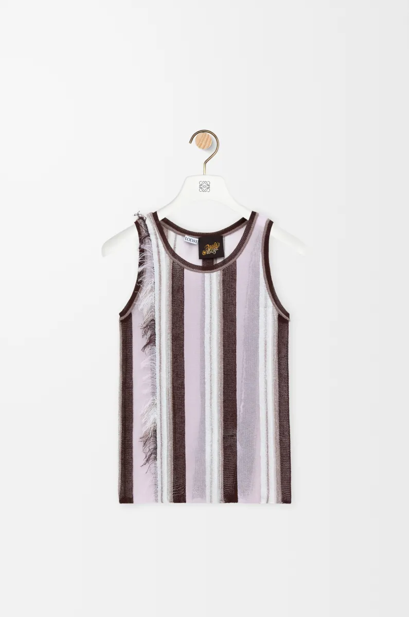 Top in viscose and cotton blend