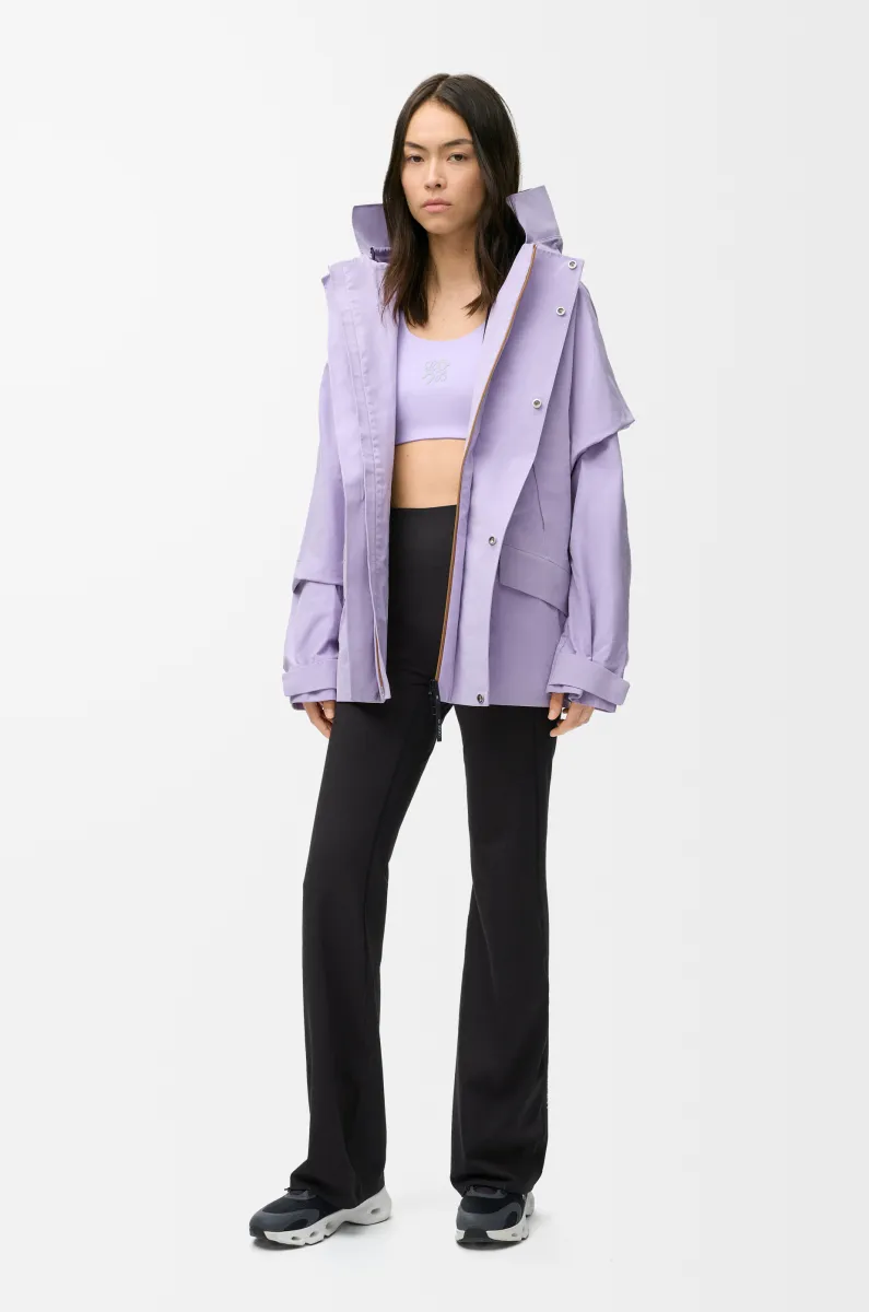 柔软科技平纹针织微喇长裤