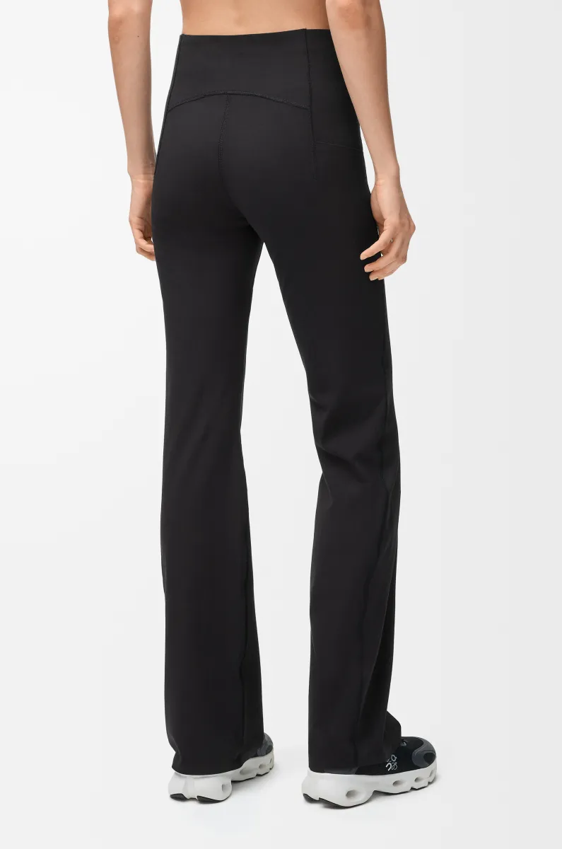 柔软科技平纹针织微喇长裤