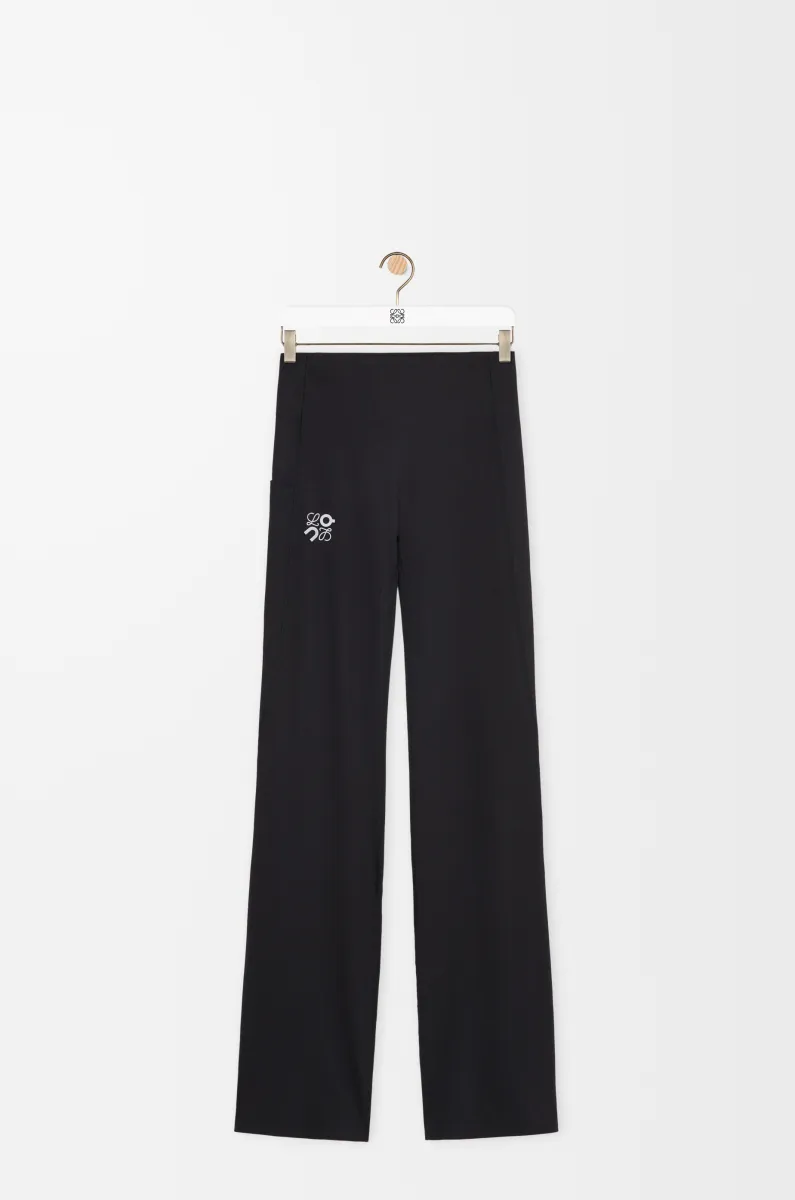 柔软科技平纹针织微喇长裤