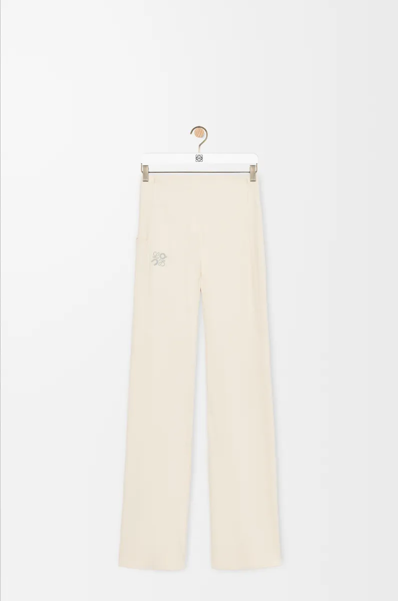 柔软科技平纹针织微喇长裤