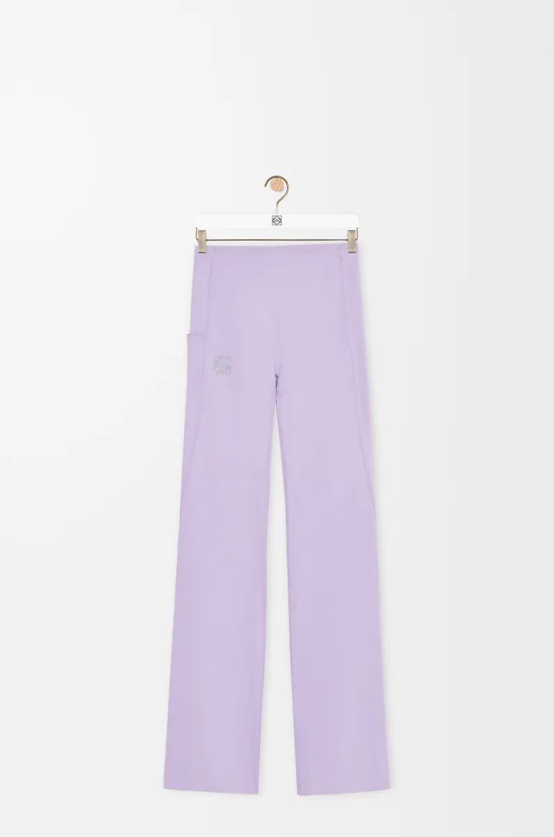 柔软科技平纹针织微喇长裤