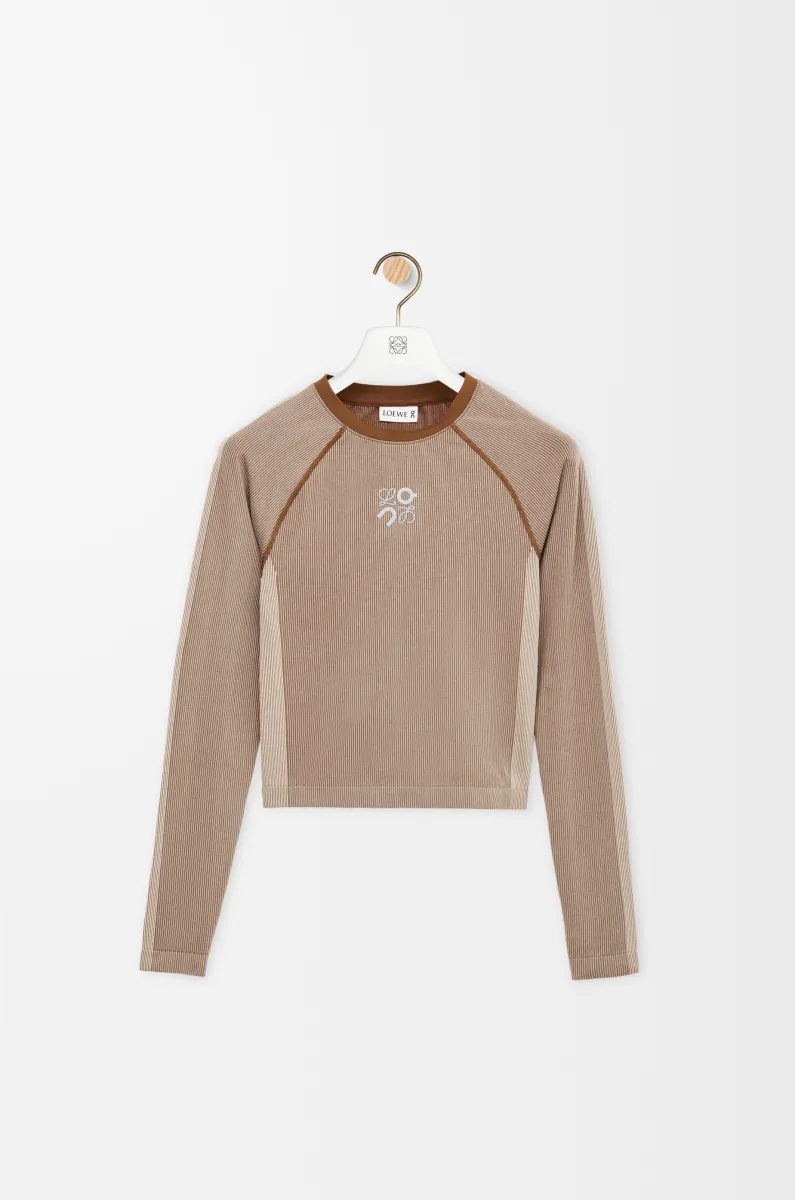 科技平纹针织长袖上衣