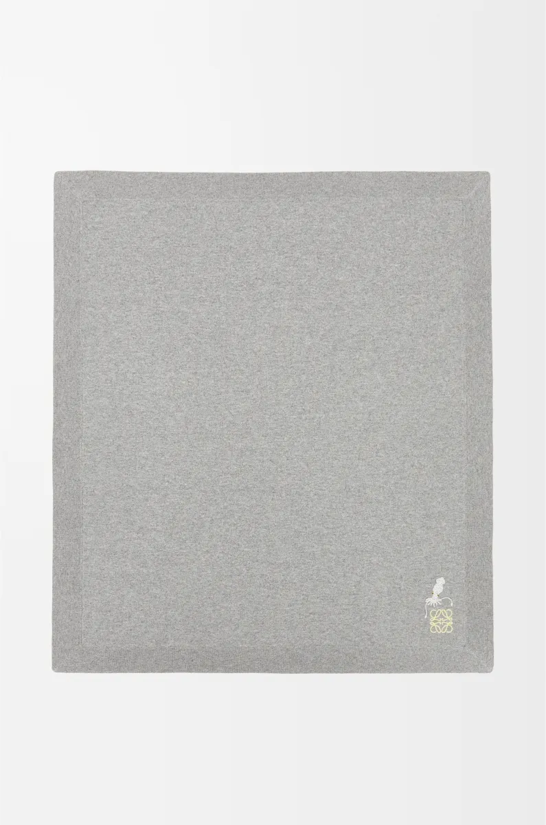 羊绒鱿鱼图案毛毯