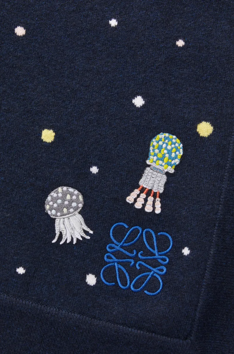 羊绒深海图案毛毯